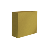 Perth rectangular fiberglass planter in Gloss Metallic Gold, 48 × 16 × 42 in, studio render