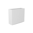 Perth rectangular fiberglass planter in Matte Bright White, shown empty