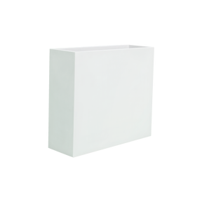 Perth rectangular fiberglass planter in Matte Bright White, 48 × 16 × 42 in, studio render