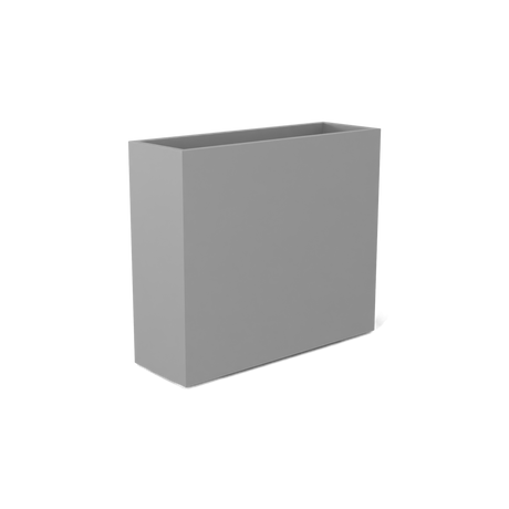Perth rectangular fiberglass planter in Matte Cement Grey