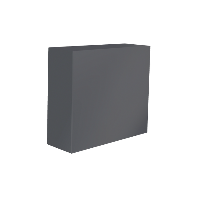 Perth rectangular fiberglass planter in Matte Charcoal, 48 × 16 × 42 in, studio render