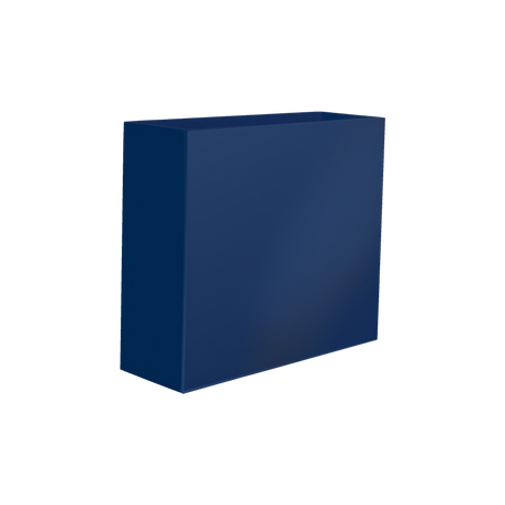 Perth rectangular fiberglass planter in Matte Cobalt Blue, 48 × 16 × 42 in, studio render