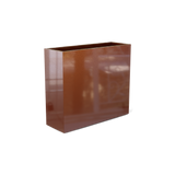 Perth rectangular fiberglass planter in Metallic Bronze, shown empty