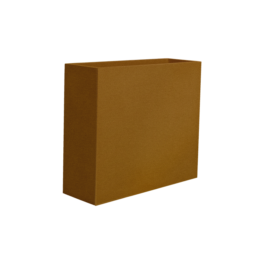 Perth rectangular fiberglass planter in Metallic Bronze, 48 × 16 × 42 in, studio render