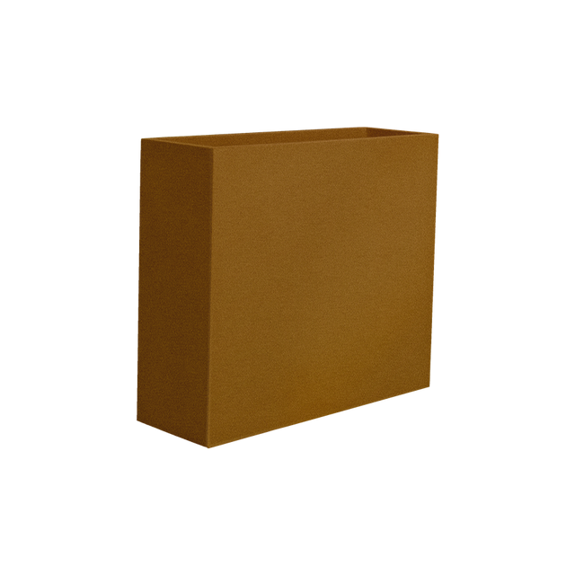 Perth rectangular fiberglass planter in Metallic Bronze, 48 × 16 × 42 in, studio render