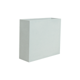 Perth rectangular fiberglass planter in Metallic Silver, 48 × 16 × 42 in, studio render