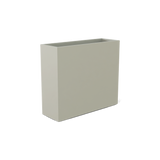 Perth rectangular fiberglass planter in Satin Beige, shown empty
