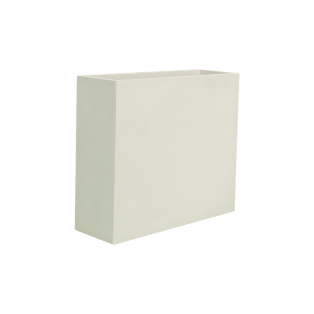 Perth rectangular fiberglass planter in Satin Beige, 48 × 16 × 42 in, studio render