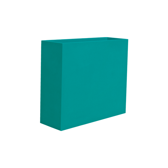 Perth rectangular fiberglass planter in Satin Seafoam Green, 48 × 16 × 42 in, studio render