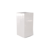 Potsdam corner fiberglass planter in Gloss Bright White