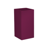 Potsdam corner fiberglass planter in Gloss Eggplant, 16 × 16 × 32 in, studio render