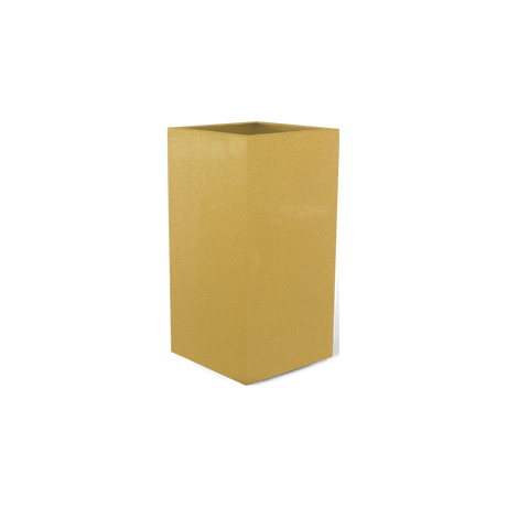 Potsdam corner fiberglass planter in Gloss Metallic Gold