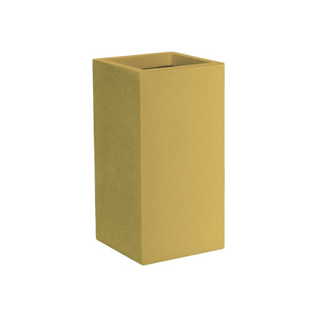 Potsdam corner fiberglass planter in Gloss Metallic Gold, 16 × 16 × 32 in, studio render