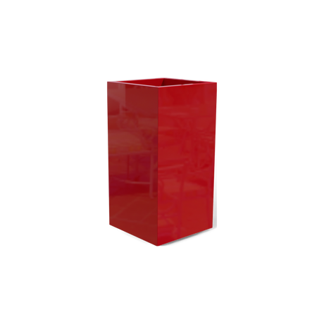 Potsdam corner fiberglass planter in Gloss Red