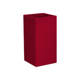 Potsdam corner fiberglass planter in Gloss Red, 16 × 16 × 32 in, studio render