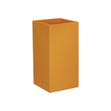 Potsdam corner fiberglass planter in Gloss Tangerine, 16 × 16 × 32 in, studio render