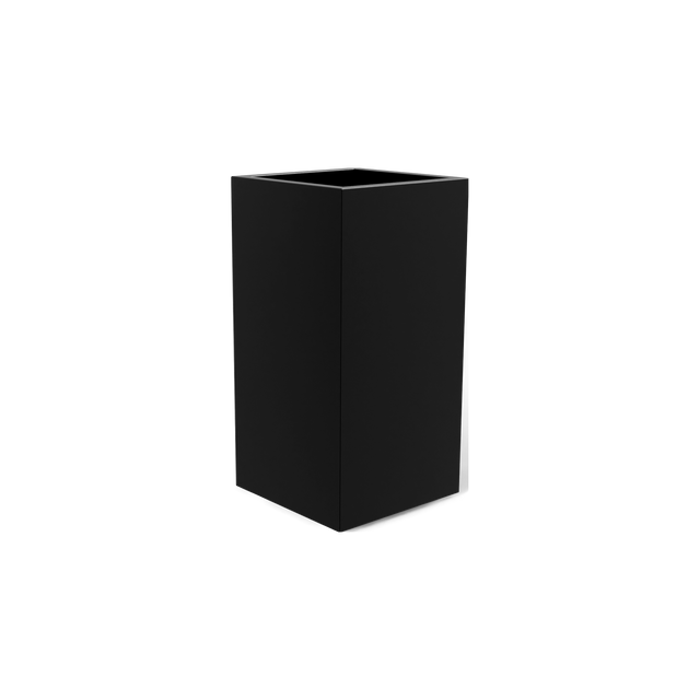 Potsdam corner fiberglass planter in Matte Black