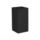 Potsdam corner fiberglass planter in Matte Black, 16 × 16 × 32 in, studio render