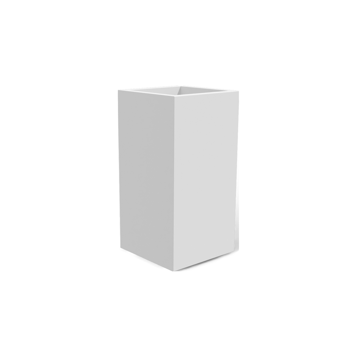 Potsdam corner fiberglass planter in Matte Bright White