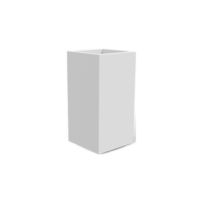 Potsdam corner fiberglass planter in Matte Bright White
