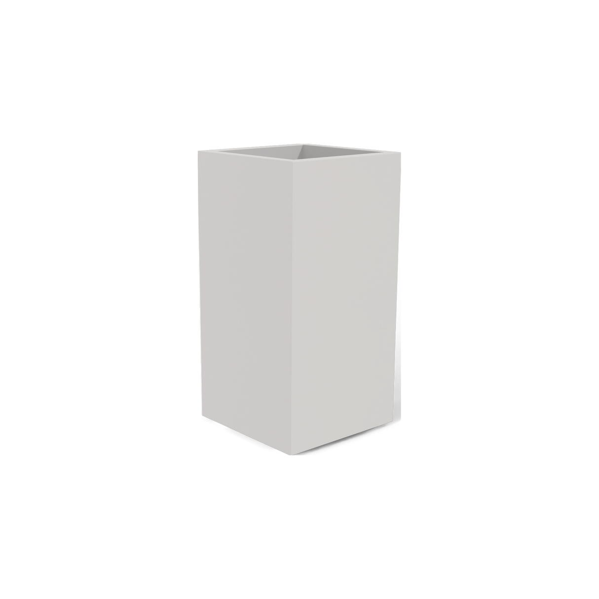 Potsdam corner fiberglass planter in Matte Cement Grey