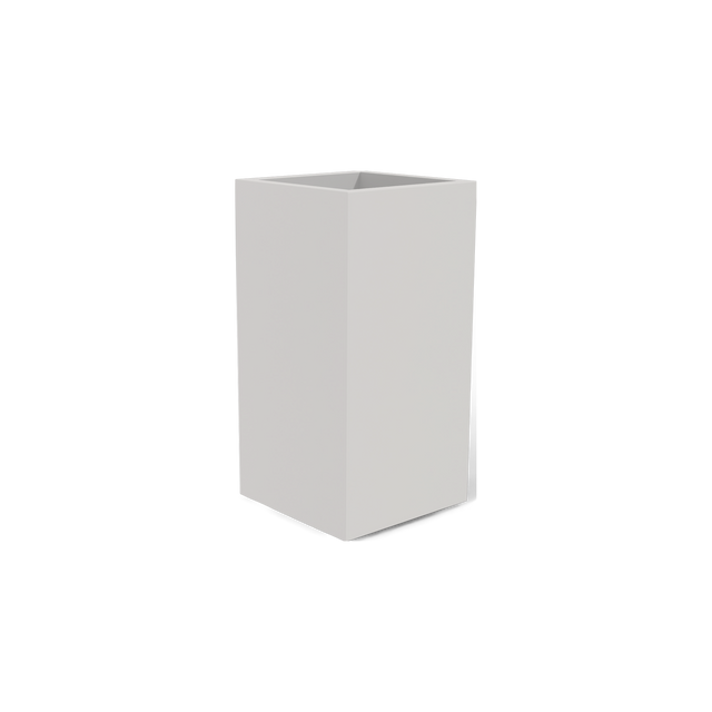 Potsdam corner fiberglass planter in Matte Cement Grey
