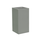 Potsdam corner fiberglass planter in Matte Cement Grey, 16 × 16 × 32 in, studio render