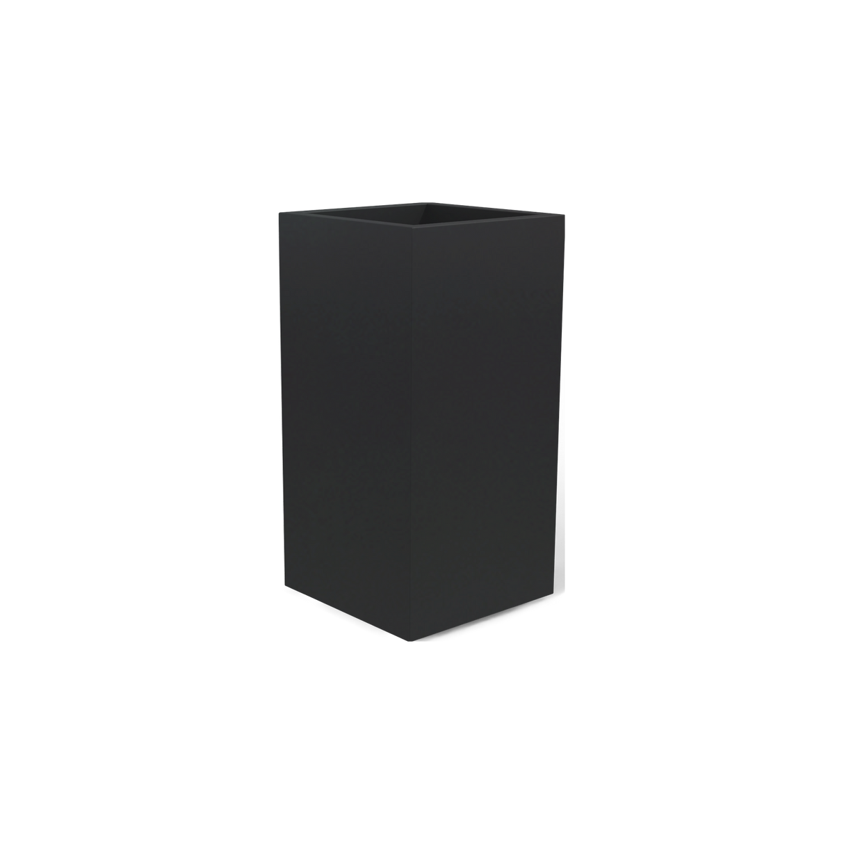 Potsdam corner fiberglass planter in Matte Charcoal