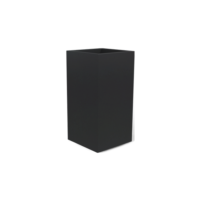 Potsdam corner fiberglass planter in Matte Charcoal