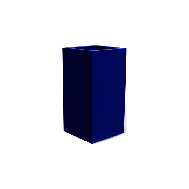 Potsdam corner fiberglass planter in Matte Cobalt Blue