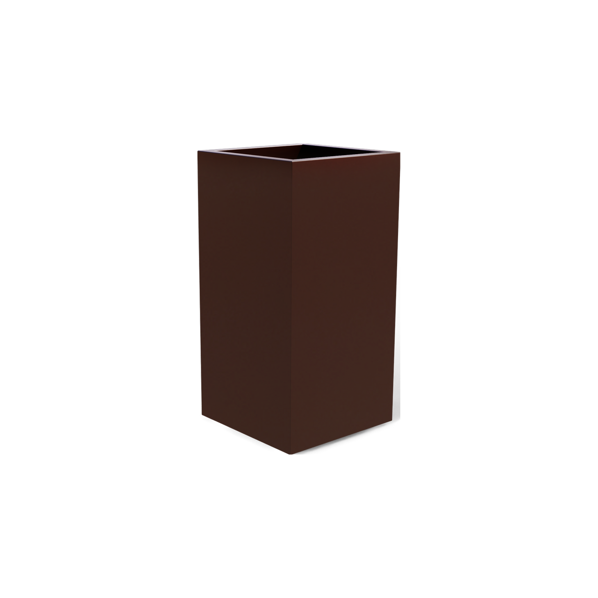 Potsdam corner fiberglass planter in Matte Dark Brown