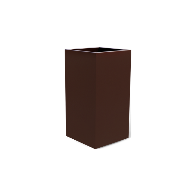 Potsdam corner fiberglass planter in Matte Dark Brown