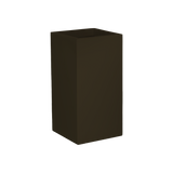 Potsdam corner fiberglass planter in Matte Dark Brown, 16 × 16 × 32 in, studio render