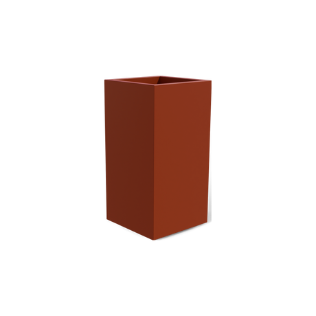 Potsdam corner fiberglass planter in Matte Terra Cotta
