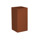 Potsdam corner fiberglass planter in Matte Terra Cotta, 16 × 16 × 32 in, studio render