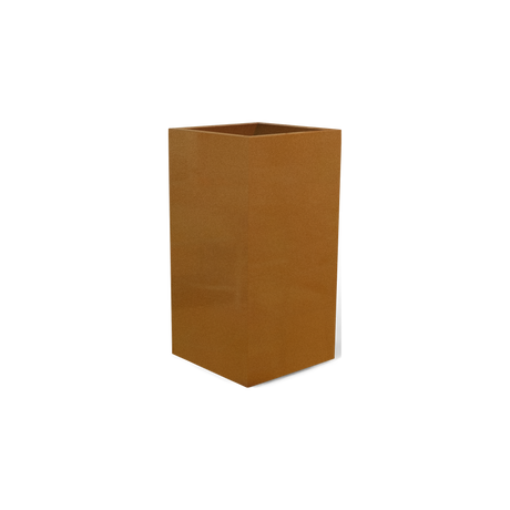Potsdam corner fiberglass planter in Metallic Bronze