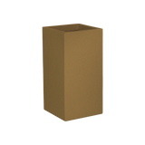 Potsdam corner fiberglass planter in Metallic Bronze, 16 × 16 × 32 in, studio render