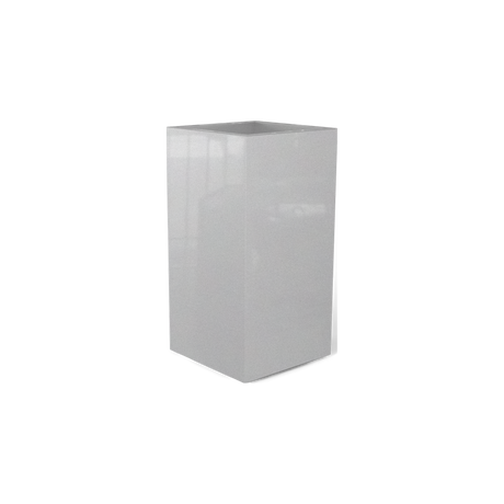 Potsdam corner fiberglass planter in Metallic Silver