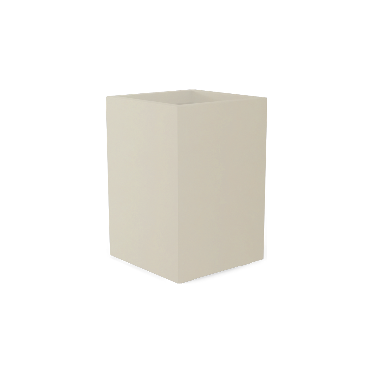 Potsdam corner fiberglass planter in Satin Beige