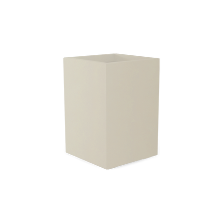 Potsdam corner fiberglass planter in Satin Beige