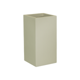 Potsdam corner fiberglass planter in Satin Beige, 16 × 16 × 32 in, studio render