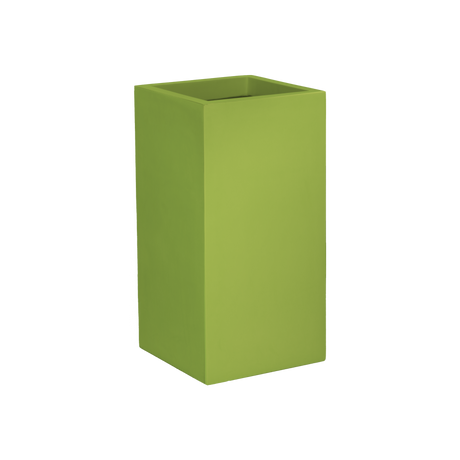 Potsdam corner fiberglass planter in Satin Green, 16 × 16 × 32 in, studio render
