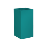 Potsdam corner fiberglass planter in Satin Seafoam Green, 16 × 16 × 32 in, studio render