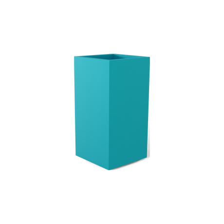 Potsdam corner fiberglass planter in Satin Seafoam Green