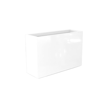 Potsdam rectangular fiberglass planter in Gloss Bright White