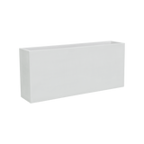 Potsdam rectangular fiberglass planter in Gloss Bright White, studio render