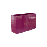 Potsdam rectangular fiberglass planter in Gloss Eggplant