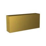 Potsdam rectangular fiberglass planter in Gloss Metallic Gold, studio render
