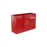 Potsdam rectangular fiberglass planter in Gloss Red
