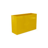 Potsdam rectangular fiberglass planter in Gloss Saffron